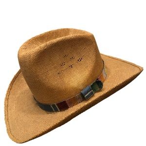 Bailey vintage cowboy‎ hat tan tall 70s colorful pastel band western